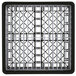 A black metal grid with a white square grid inside.