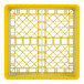 A yellow and white metal grid structure with 22 compartments.