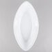 A white oval shaped dish.