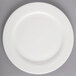 A Homer Laughlin Kensington Ameriwhite bright white china plate with a circular design on it.