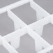 A white plastic Vollrath glass rack divider grid.