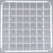 A white plastic grid with many square compartments.