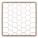 A beige Vollrath Traex grid extender with 42 hexagons.