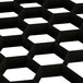 A black hexagon shaped grid with white hexagons.