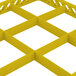 A Vollrath yellow plastic grid extender with nine squares in three rows.