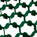 A green plastic grid with hexagonal holes.