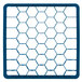 A Vollrath TRM-44 Traex blue hexagon-shaped grid extender.