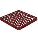A red plastic Vollrath Traex glass rack extender with a grid pattern.