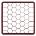 A red Vollrath Traex glass rack extender with a honeycomb pattern.