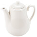 A white Homer Laughlin Seville Ivory lid on a white teapot.