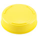 A Tablecraft yellow plastic cap for squeeze bottles with a 53 mm opening.