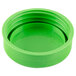 A light green Tablecraft end cap for squeeze bottles with a 53 mm opening.
