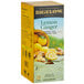 A yellow box of Bigelow Lemon Ginger Tea Bags.