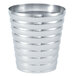 A silver metal Vollrath beehive wine bucket.