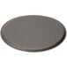 A Solut black coated paperboard round pizza tray.