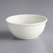 A close up of a white Tuxton Reno china nappie bowl.