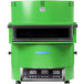 A green TurboChef Fire countertop pizza oven with two open glass doors.