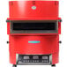 A red TurboChef countertop ventless pizza oven with a glass door.