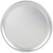 An American Metalcraft aluminum coupe pizza pan. A round silver plate with a white background.