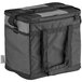 A black and gray Choice insulated cooler bag with a zipper.