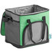 A green and black Choice insulated cooler bag with a shoulder strap.