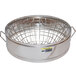 A Grindmaster stainless steel wire brew basket with handles.