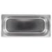 A Master-Bilt stainless steel rectangular pan with a lid.