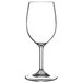 A clear Carlisle white wine glass.