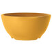 A case of 24 tropical yellow melamine bowls with a diamond pattern.
