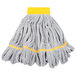 A Unger SmartColor yellow heavy duty microfiber tube mop head with yellow trim.