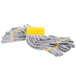 A Unger SmartColor yellow and gray microfiber tube mop head.