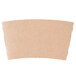 A Natural Kraft cardboard coffee cup sleeve on a white background.