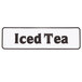 A white label with black text that reads "Iced Tea"