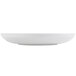 A CAC Super Bright White porcelain salad bowl with rolled edges on a white background.