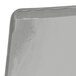 A close-up of a silver Menu Solutions Hamilton heat sealed menu board.