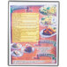 A clear plastic Menu Solutions Hamilton menu board with two panels displaying a restaurant menu.