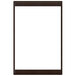 A brown rectangular Menu Solutions menu board with a white background.
