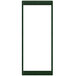 A Menu Solutions green rectangular menu board with white panels.