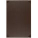 The brown rectangular Menu Solutions Kearny menu board with a white border.