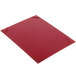 A burgundy rectangular Menu Solutions menu board with corner corners.