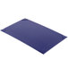 A blue rectangular Menu Solutions menu board with corner tape.