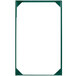 A green rectangular Menu Solutions menu board with white panels.