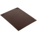 A brown rectangular Menu Solutions Kearny menu board with corner corners.