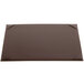 A brown rectangular Menu Solutions Kearny menu board with corners.