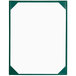 A green rectangular frame with a white background.