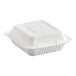 EcoChoice 8" x 8" x 3" Compostable Sugarcane / Bagasse 1 Compartment Take-Out Box - 200/Case