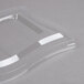 A clear plastic lid with a square edge for Fineline 116-L Wavetrends / Tiny Temptations bowls.