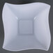 A white square Fineline plastic bowl.