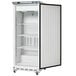 A white Arctic Air reach-in refrigerator with shelves.