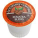 A box of 24 Caffe de Aroma Sumatra Blend single serve cups with white and orange packaging.